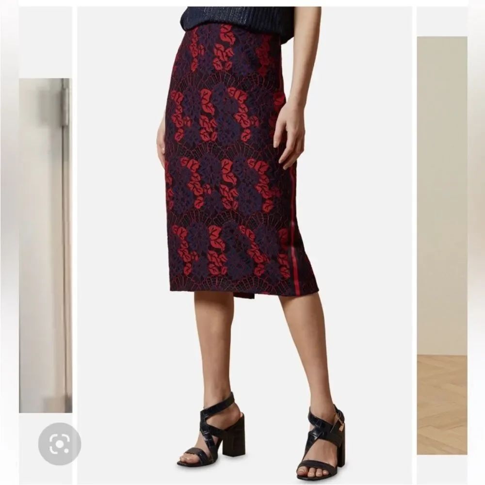 NWT Ted Baker Zinniaa Lace Pencil Midi Skirt size 5